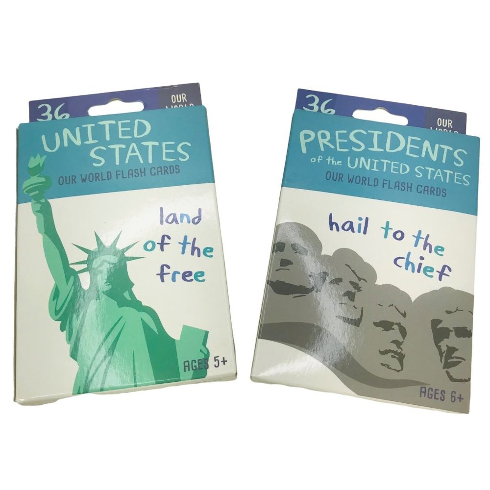 Bendon United States / Presidents Flash Cards Ages 5+ And 6+ New